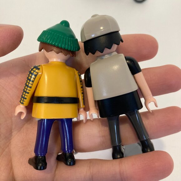 Vintage Mixed Lot of 7 Play Mobile 90s Figures Geobra Biker Robber Snorkeler - Picture 4 of 11